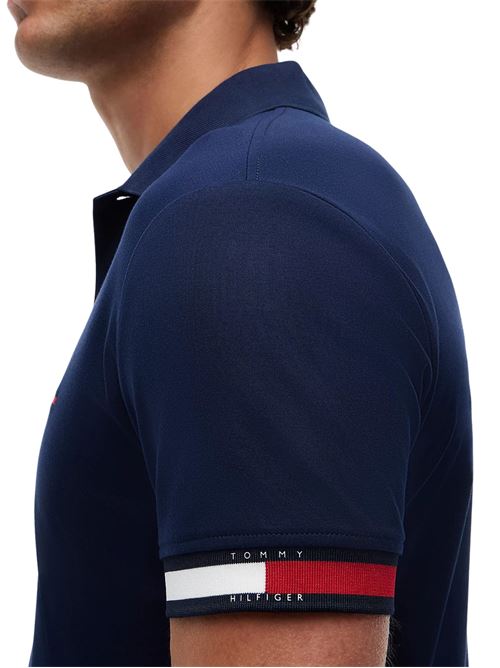 Polo slim fit in cotone fluido Tommy Hilfiger | MW0MW42743DCC